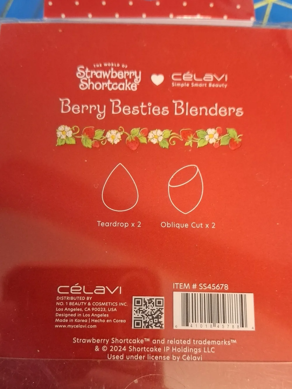 Strawberry Shortcake Berry Besties Makeup Blenders New - Pink & Red